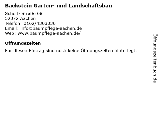 ᐅ Offnungszeiten Backstein Garten Und Landschaftsbau Scherb