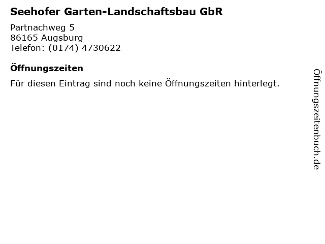 ᐅ Offnungszeiten Seehofer Garten Landschaftsbau Gbr