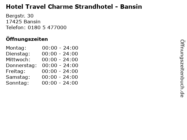 ᐅ Offnungszeiten Hotel Travel Charme Strandhotel Bansin Bergstr 30 In Bansin