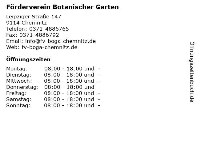 ᐅ Offnungszeiten Naturschutzzentrum Im Botanischen Garten Marz