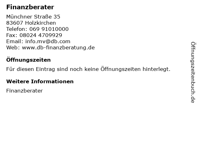 á… Offnungszeiten Thomas Riedl Selbststandiger Finanzberater Fur Die Deutsche Bank Augsburger Strasse 14 In Dachau