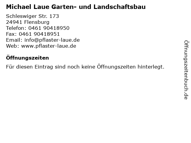 ᐅ Offnungszeiten Michael Laue Garten Und Landschaftsbau