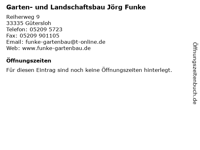 ᐅ Offnungszeiten Garten Und Landschaftsbau Jorg Funke