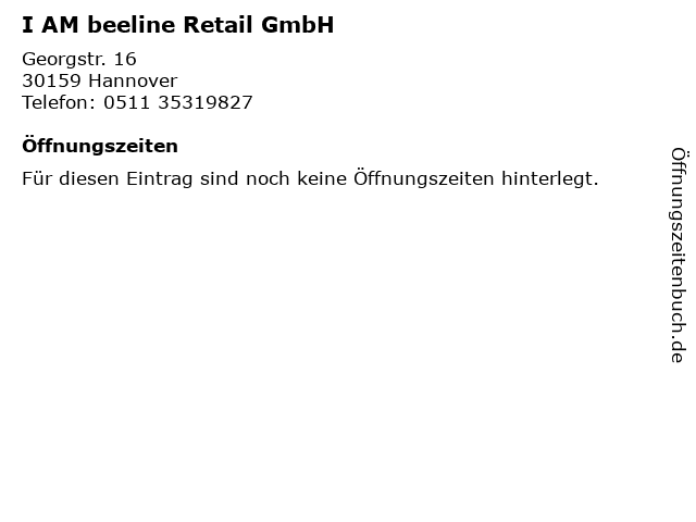 ᐅ Offnungszeiten I Am Beeline Retail Gmbh Georgstr 16 In Hannover