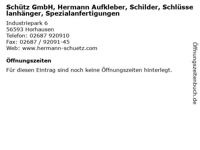 Aufkleber - Hermann Schütz GmbH