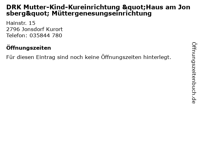 ᐅ Offnungszeiten Drk Mutter Kind Kureinrichtung Haus Am