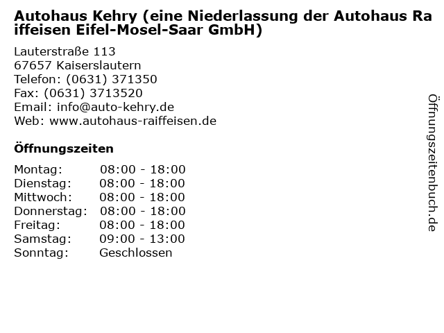 Autohaus Kehry in Kaiserslautern