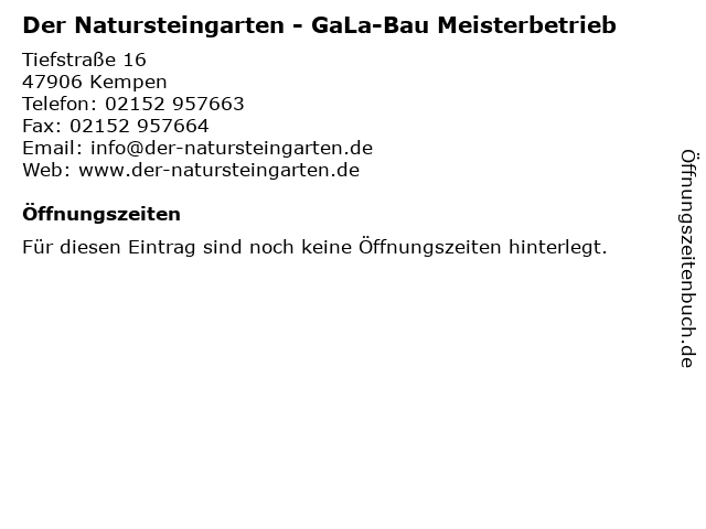 ᐅ Offnungszeiten Der Natursteingarten Gala Bau Meisterbetrieb