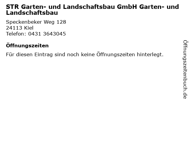 ᐅ Offnungszeiten Str Garten Und Landschaftsbau Gmbh Garten Und