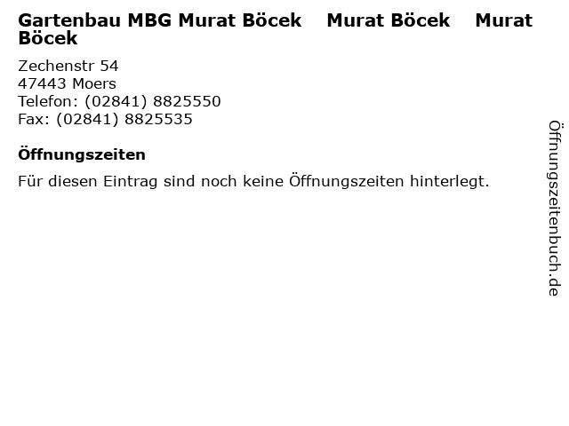 ᐅ Offnungszeiten Gartenbau Mbg Murat Bocek Murat Bocek Murat