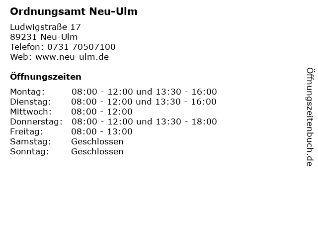 Ordnungsamt neuulm