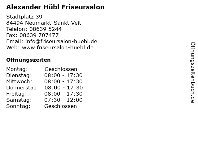 Friseursalon Hubl In Neumarkt Sankt Veit