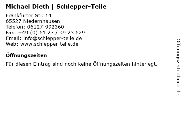 Michael Dieth Schlepper-teile.de