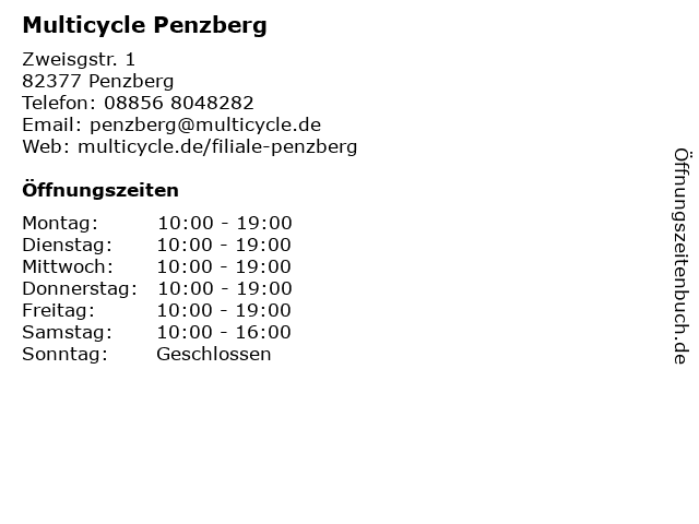 ᐅ Öffnungszeiten „multicycle bikes & tours“ Zweisgstr