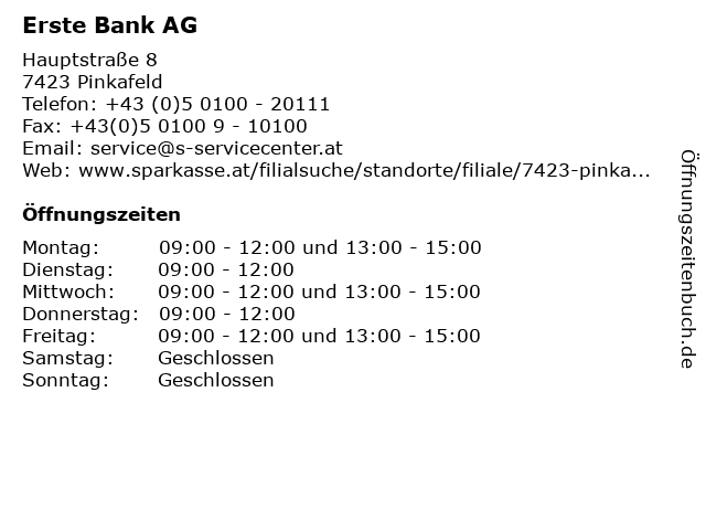 Erste Bank Filiale Sievering In 1190 Wien Herold At