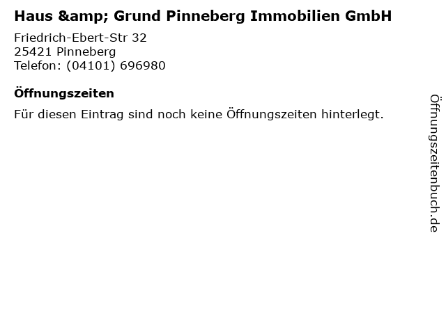 ᐅ öffnungszeiten Haus Grund Pinneberg Immobilien Gmbh