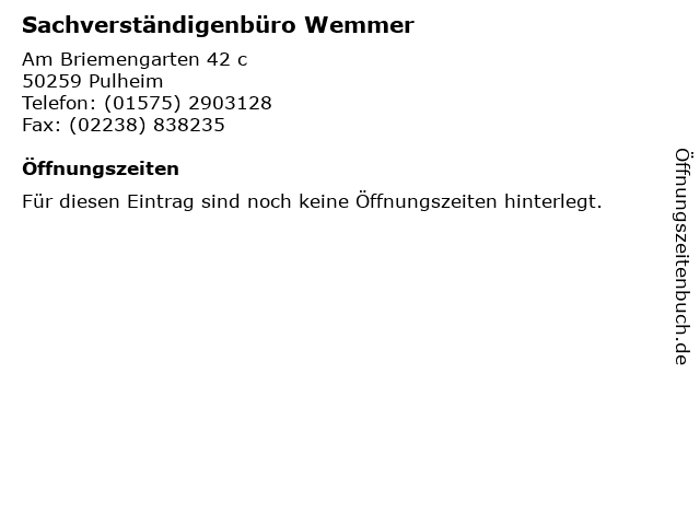 ᐅ Offnungszeiten Postbank Immobilien Gmbh Silke Wemmer Am Briemengarten 42 C In Pulheim