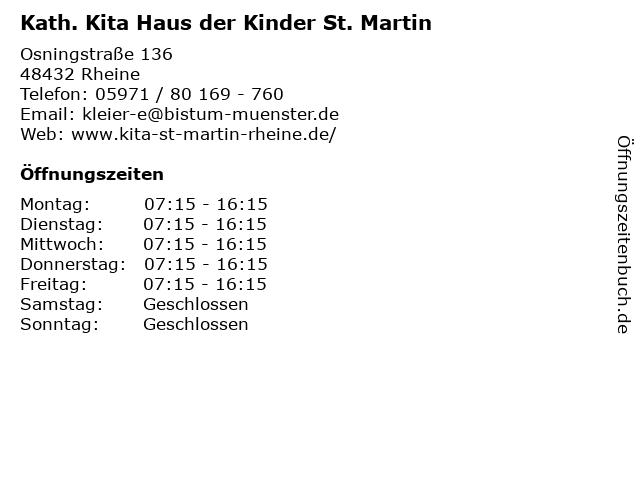 ᐅ Öffnungszeiten „Familienzentrum Eschendorf, Kita Haus