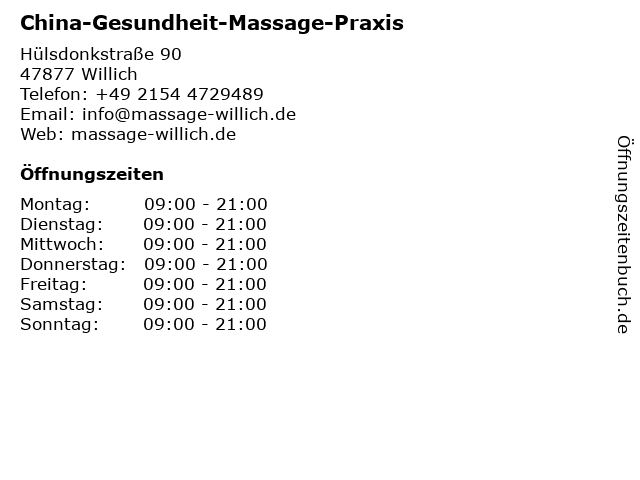 Krefeld chinesische massage Massageforum