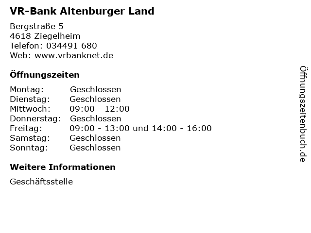 Vr Bank Altenburger Land